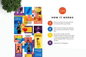 Fit And Happy Canva Instagram Puzzle