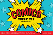Comic Elements Vector HUGE Set!, an Illustration by FourLeafLover (Thumbnail 1 of 13)