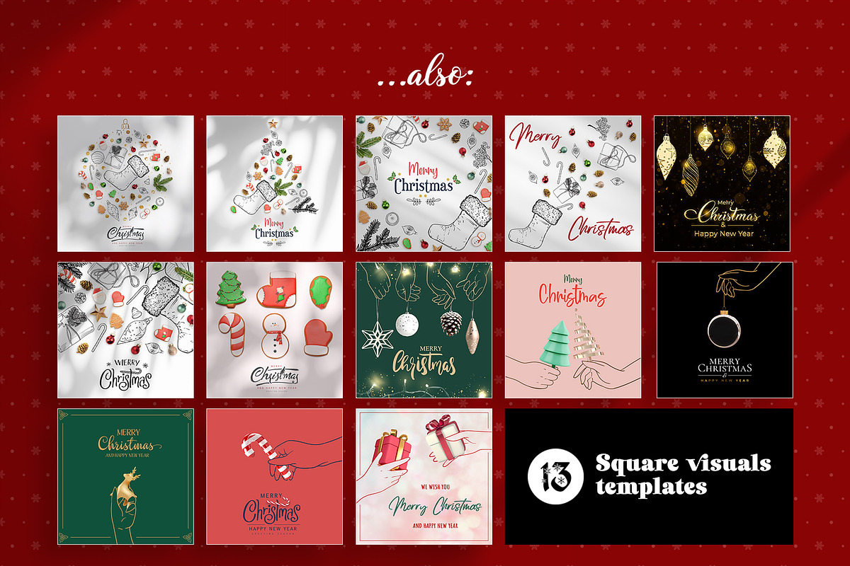 Christmas social media templates, a Social Media Template by MuzaInspires (Photo 3 of 4)