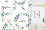 Pastel Floral Alphabet letters, a Decorative Illustration by tatiletters (Thumbnail 1 of 9)