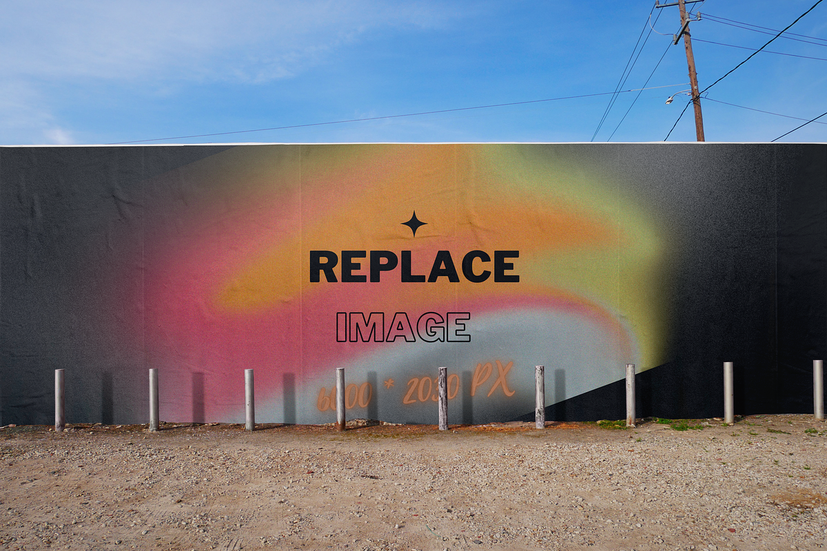 Hoarding Billboard Mockup Template, an Advertising Mockup by GearShift (Photo 4 of 4)