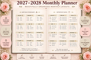 2027-2028 Monthly Planner, a Marketing Template by Book2bees (Thumbnail 3 of 3)