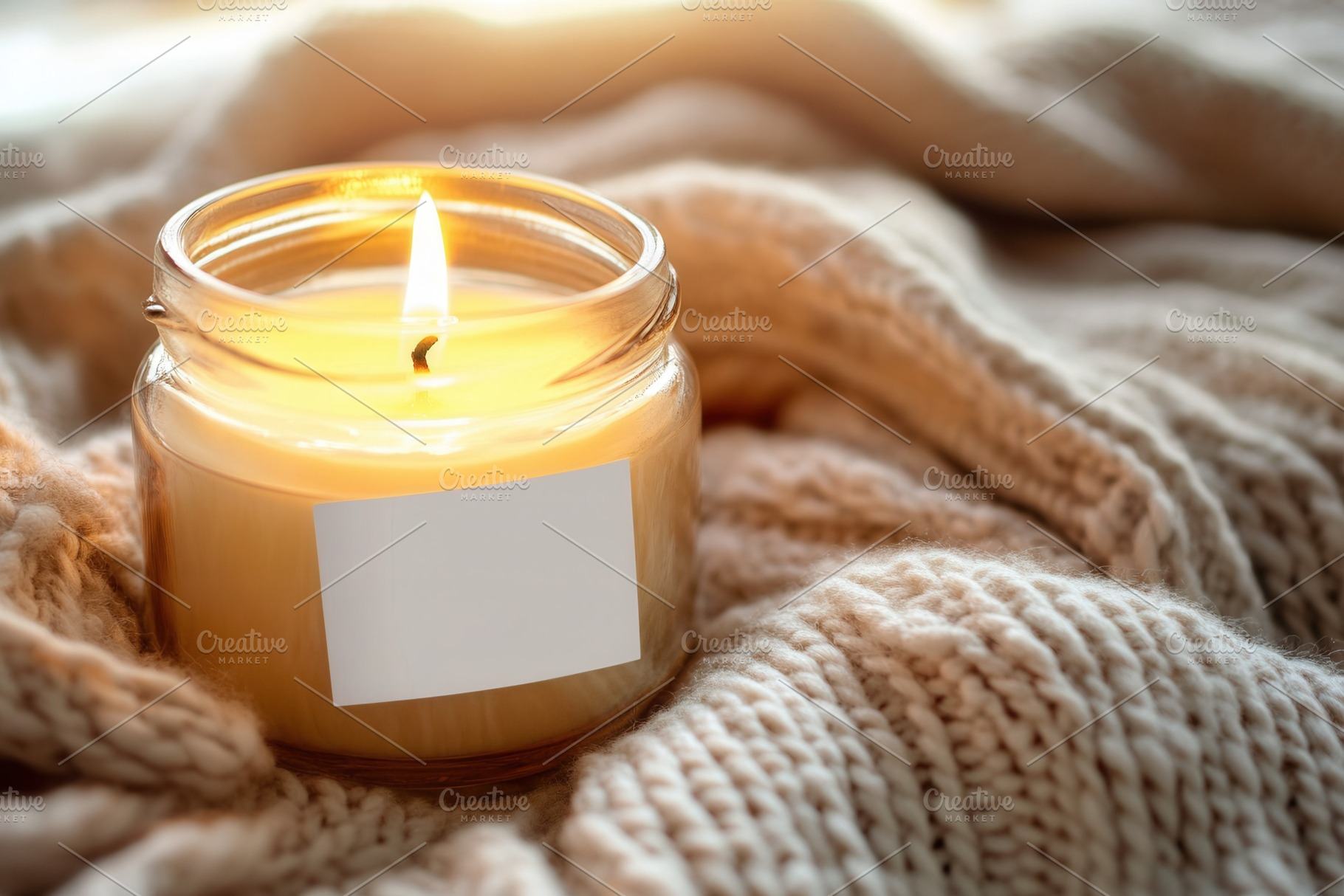 Cozy atmosphere created by lit aroma, a Photo by Pavel_design