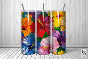 Acrylic Paint Hibiscus Floral Papers, a Pattern Graphic by Creative Store (Thumbnail 2 of 6)