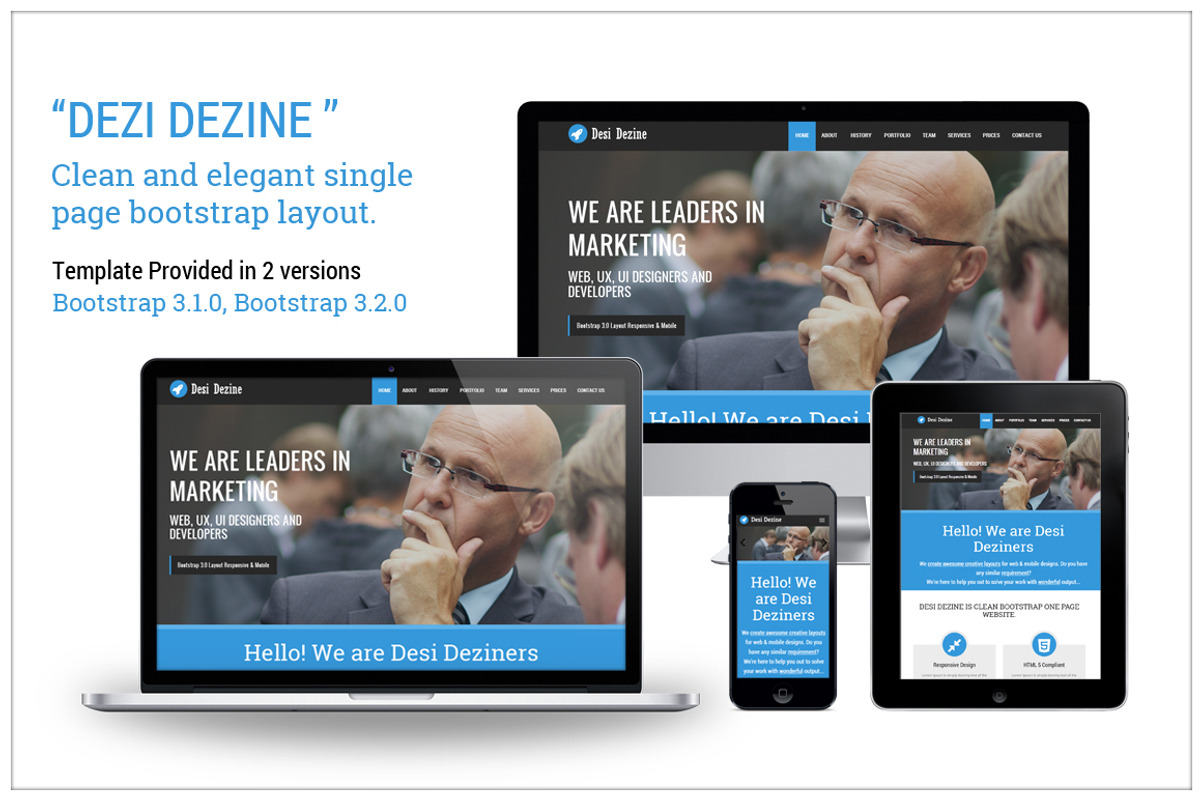 Desi Dezine Bootstrap Landing page, a Bootstrap Template by Sainath Chillapuram
