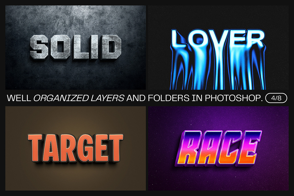 12 Text Effect Templates, a Layer Style Add-On by iDoodle Studio (Photo 4 of 6)