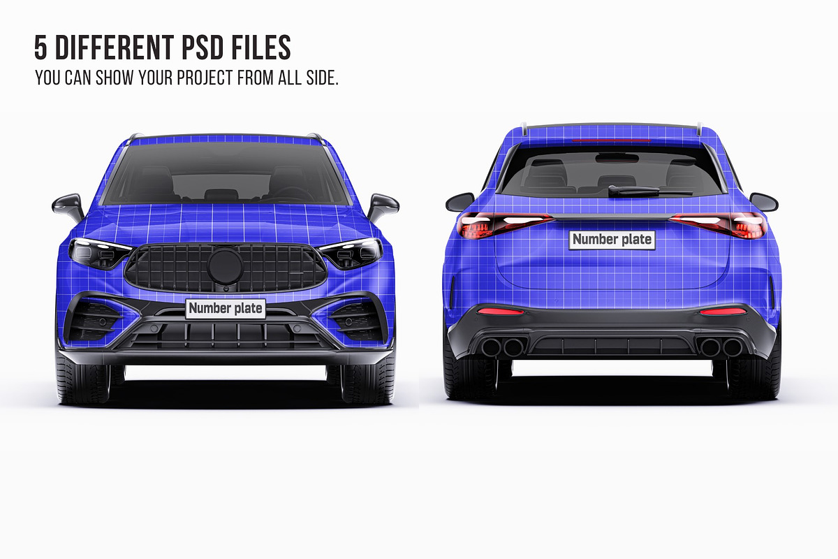 2027 Sport SUV Mockup Set, an Advertising Mockup by Halal Graphic Studio (Photo 8 of 12)
