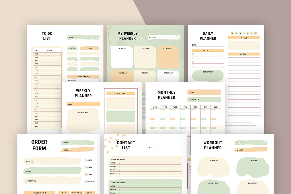 Ultimate Planner Bundle Pack Vol.42, a Stationery Template by Amit Debnath