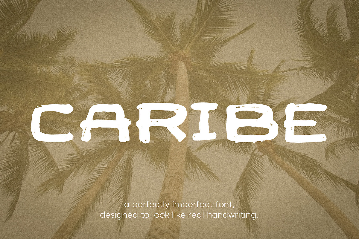 Caribe Handwritten Font + Free Goods, a Font by mpllano14 (Photo 1 of 6)