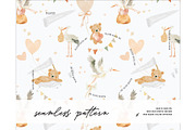 Nursery pattern baby bear pregnancy, a Pattern Graphic by Milatoo (Thumbnail 1 of 3)
