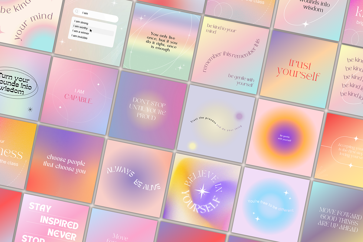 Instagram Quote Gradient Template, a Social Media Template by Daily Creative (Photo 2 of 9)