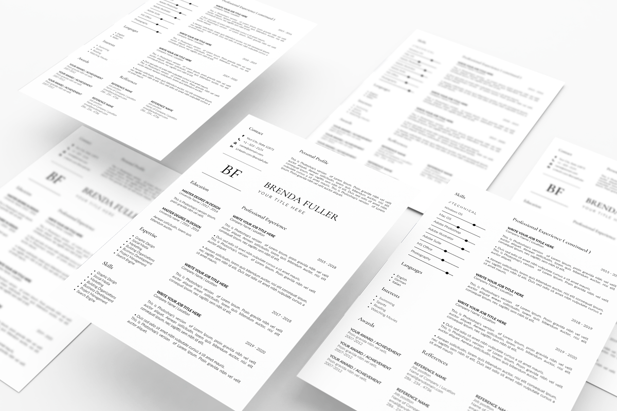 5 Page Professional Resume Template, a Resume Template by GraphicFlava (Photo 8 of 8)