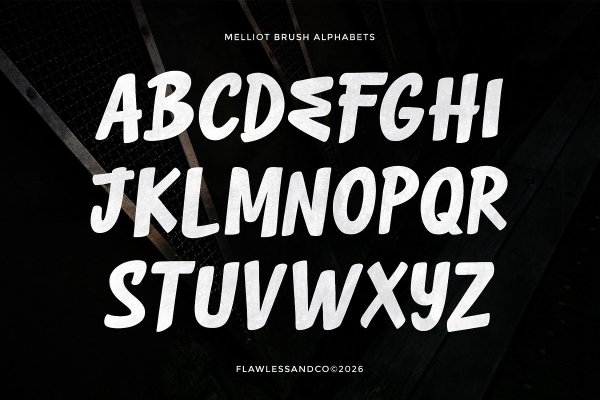 Melliot - Brush Font, a Sans Serif Font by Flawless And Co (Photo 7 of 10)