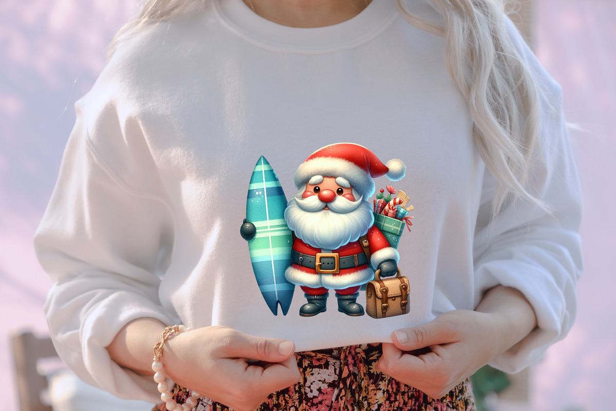 Quirky Santa PNG Clipart Bundle, an Illustration by designcity5 (Photo 5 of 5)
