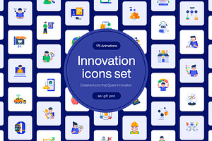 Animated Innovation Icons Set, a Duotone Icon by Prosymbols