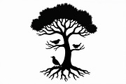 Tree and Birds Clipart Set of, an Illustration by musafir_fashion (Thumbnail 7 of 9)