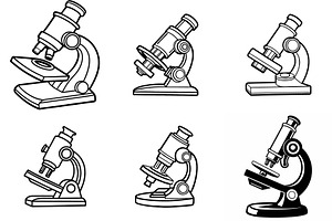 Microscope in a doodle style vector, an Object Graphic by Billah Hub