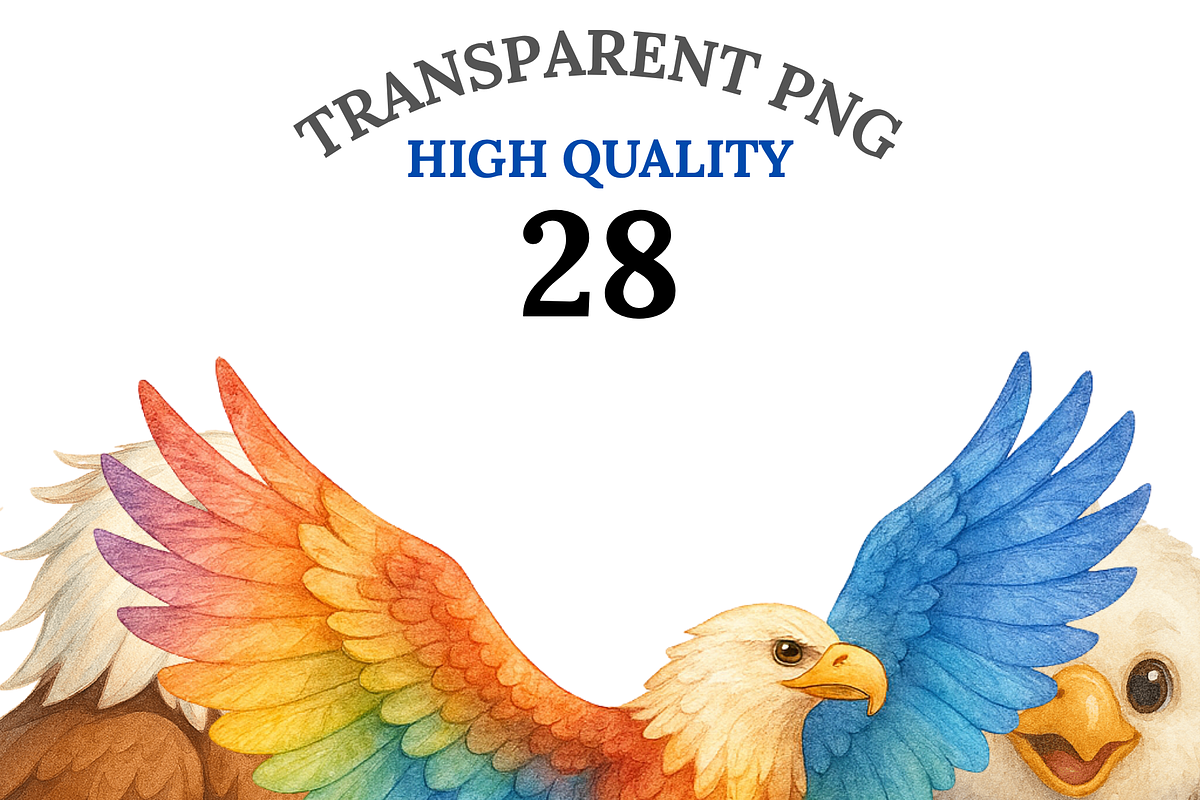 28 Eagle Clipart, an Animal Illustration by Pati Charm Studio (Photo 1 of 8)