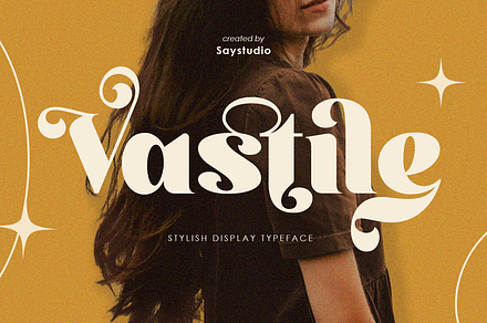 Vastile - Stylish Display Font, a Serif Font by Say Studio