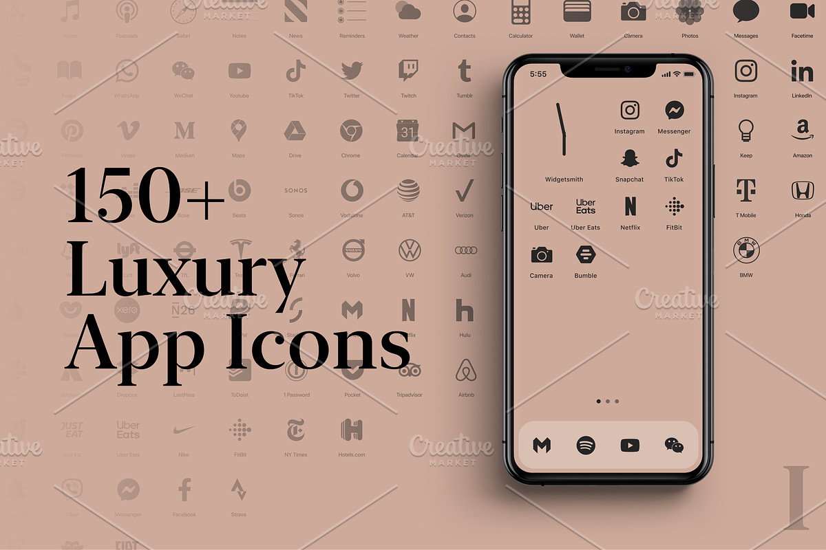 iOS 14 Luxury iPhone App Icons • II, an Icon by Homescreen Pro (Photo 1 of 6)