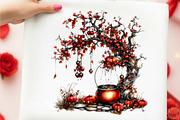 Vintage Tree Halloween Clipart, an Illustration by designcity5 (Thumbnail 3 of 5)