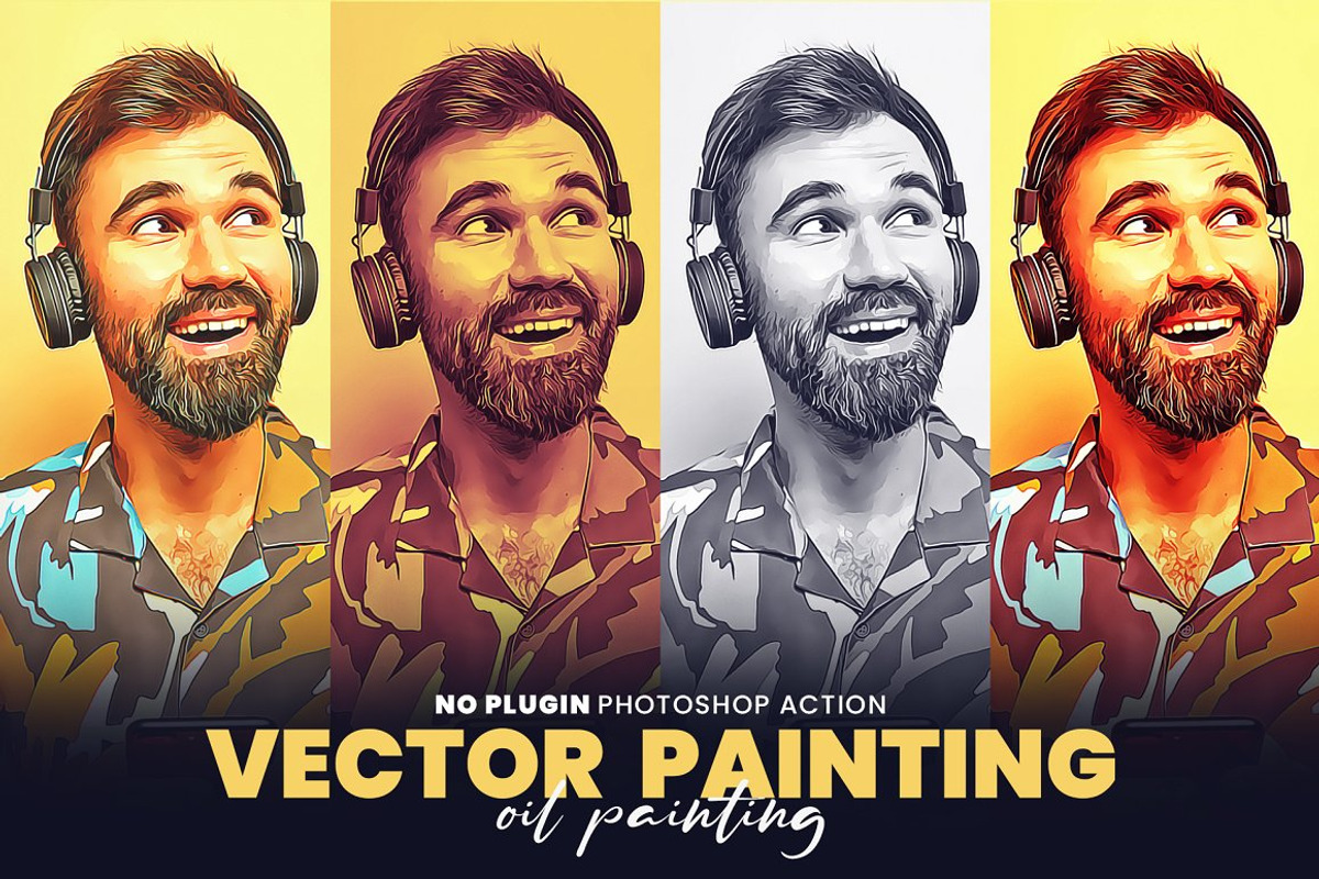BUNDLE! 15 in 1 Oil Painting Effect, an Action Add-On by U_Design (Photo 8 of 16)