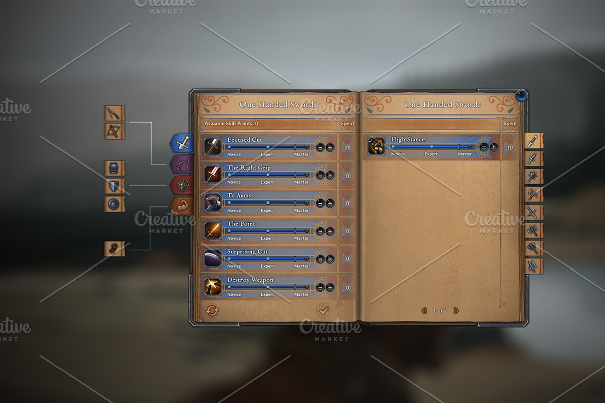 Mercenary - RPG User Interface, a Graphic by Kodiak Graphics (Photo 4 of 14)