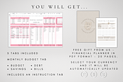Google Sheets Monthly Budget Tracker, a Templates & Theme by BRANDcontent (Thumbnail 5 of 7)