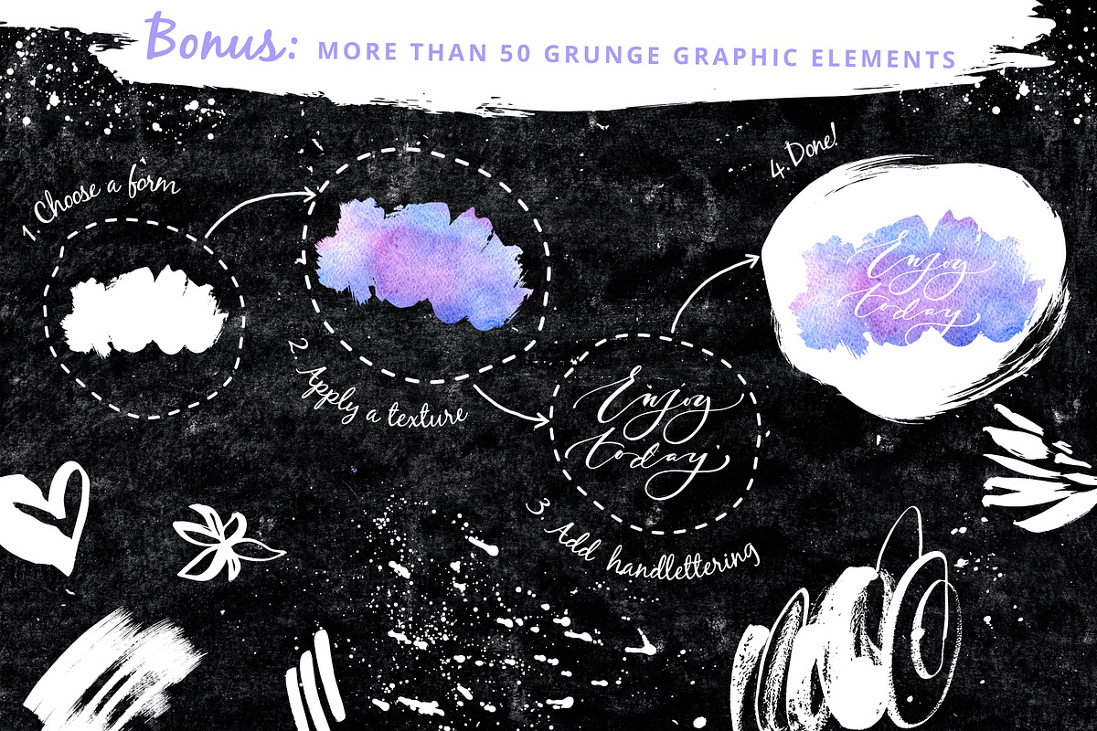 Fancy Vector Handlettering Set, a Texture Illustration by Spencerian Sisters (Photo 4 of 7)