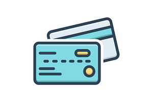 Credit card color icon, a Duotone Icon by Creative priyanka