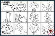 Groovy Clown Coloring Pages, an Object Illustration by EduEnrich (Thumbnail 3 of 3)