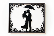 Romantic Couple Holding Umbrella, an Illustration by Amazin_art (Thumbnail 4 of 21)