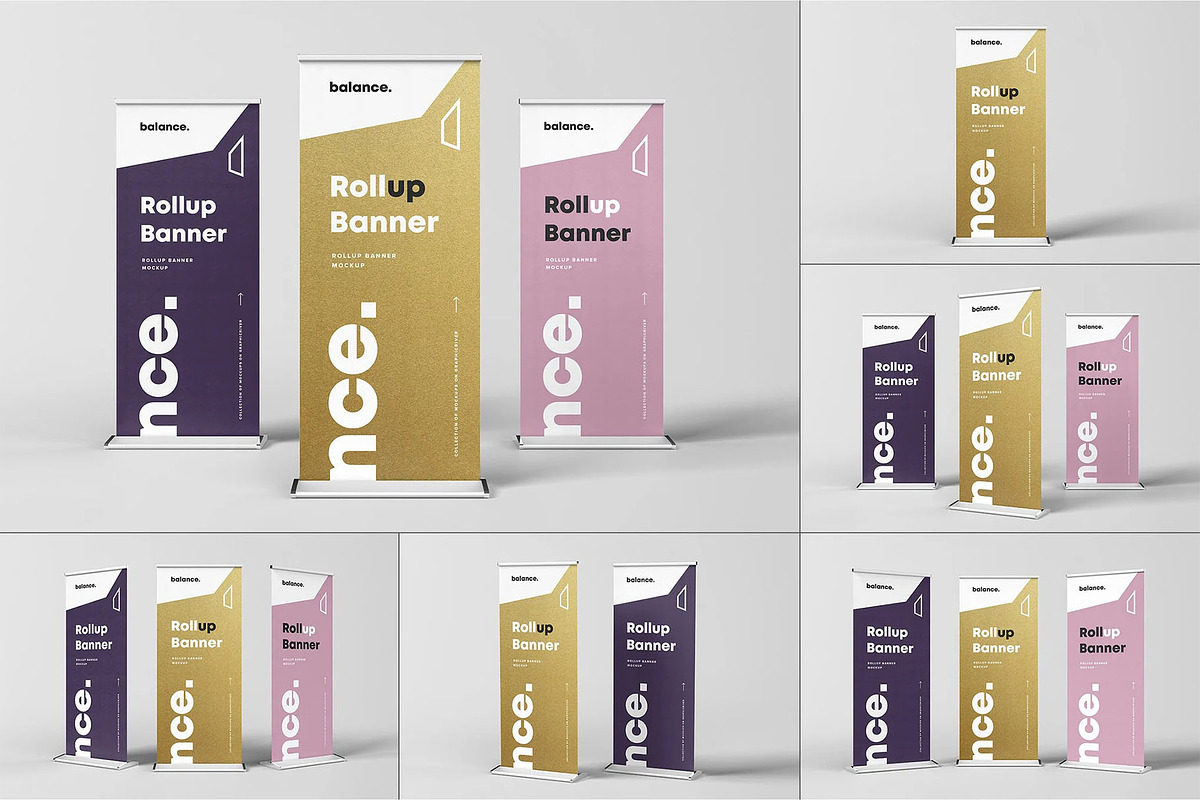 Roll Up Banner Mock-up, an Advertising Mockup by zippypixelstudio (Photo 1 of 9)