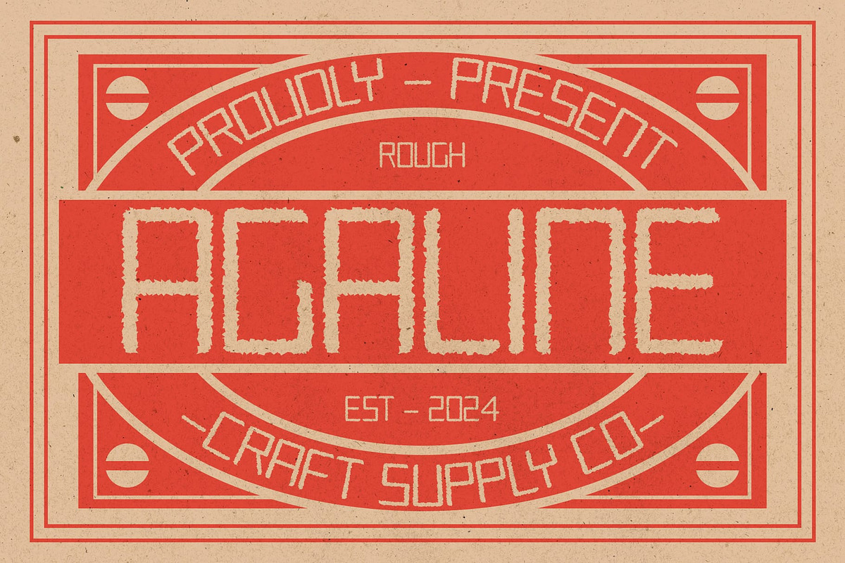 Agaline Rough, a Sans Serif Font by Craft Supply Co. (Photo 1 of 8)