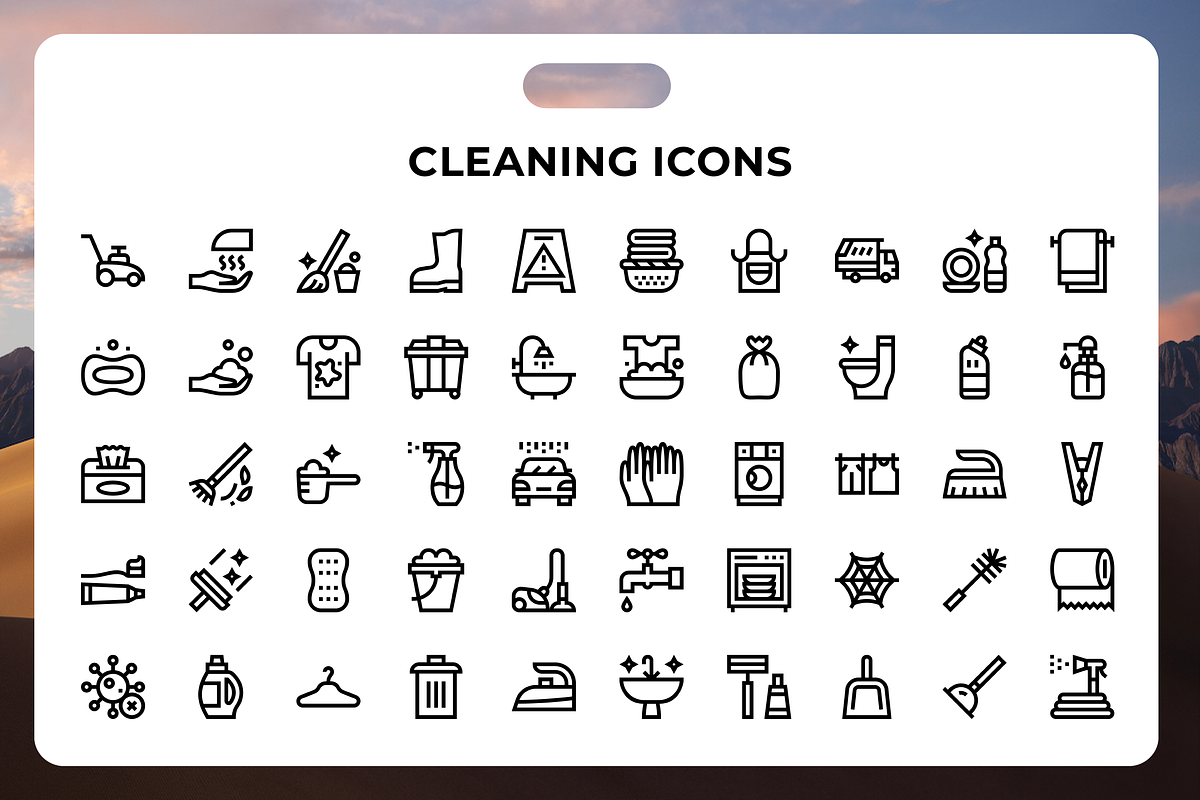 Cleaning Icons, an Icon by Wencory