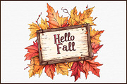 Cozy Fall Autumn Clipart Bundle, Fal, an Illustration by Sublimation Artist (Thumbnail 3 of 6)