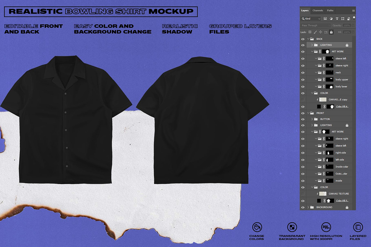 BOWLING SHIRT MOCKUP, a Shirt Mockup by Easybandits (Photo 2 of 3)
