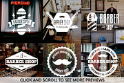 Vintage Barber Shop Badges & Labels, a Branding & Logo Template by Lustra Frisk (Thumbnail 2 of 3)