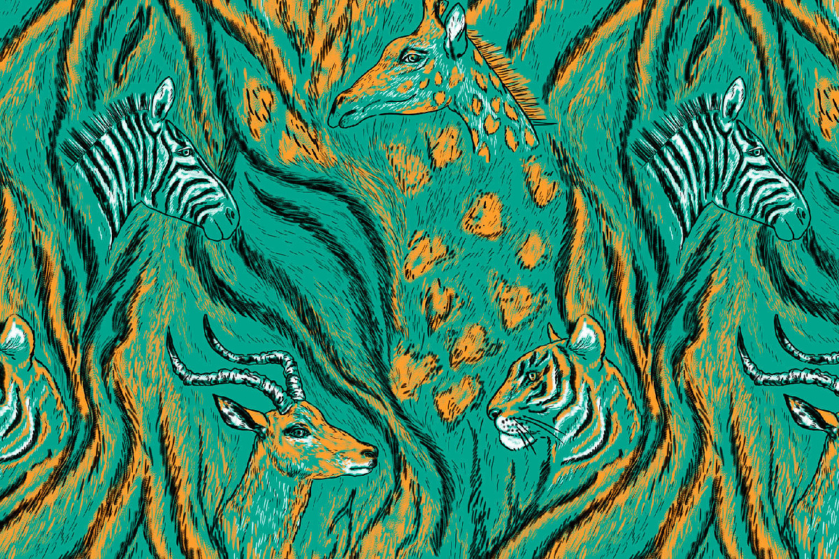 Seamless repeating pattern Safari, a Pattern Graphic by Alena Lazareva (Photo 3 of 6)