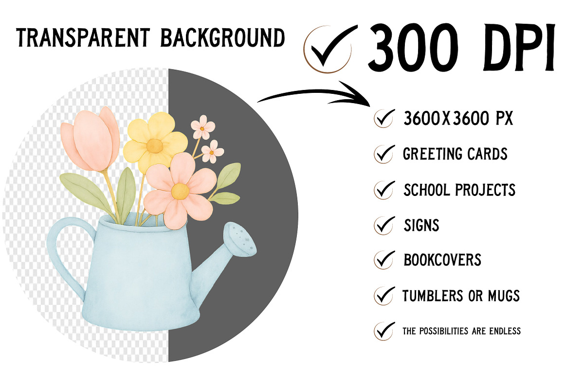 Pastel Spring Clipart PNG, an Illustration by Craft Nest (Photo 2 of 6)