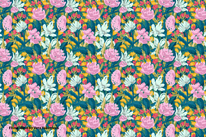 Floral Wind Seamless Pattern