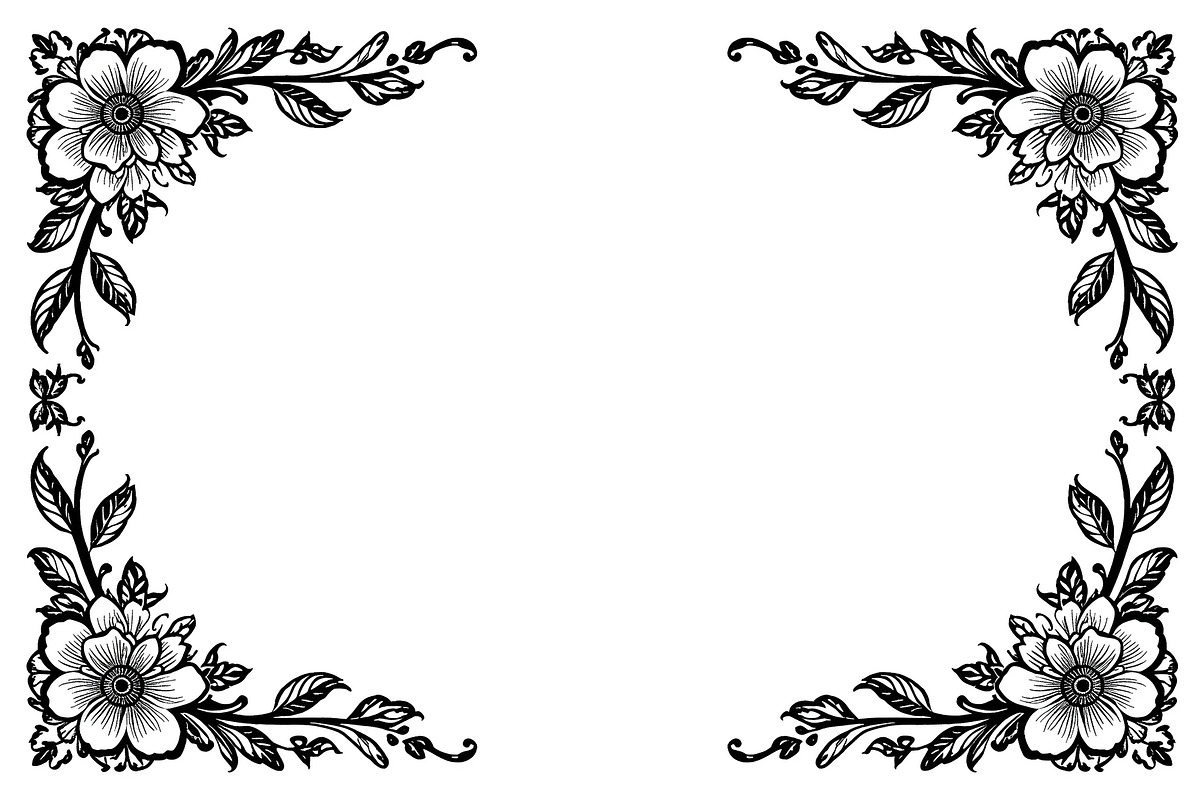 Ornate Floral Vector Frames, an Illustration by musafir_fashion (Photo 6 of 9)