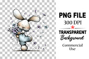 Watercolor Easter Bunny Clipart, an Illustration by Watercolor design (Thumbnail 4 of 7)