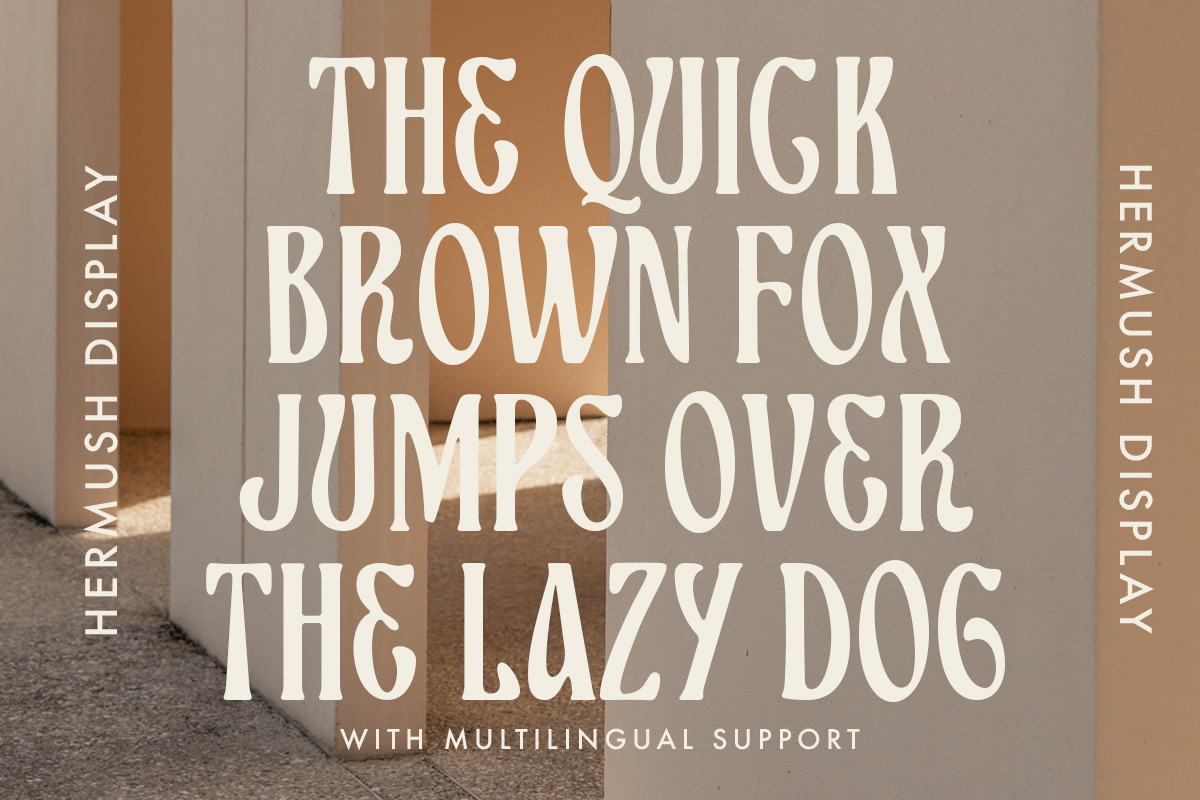 Hermush Display, a Font by Letterhend Studio (Photo 8 of 9)