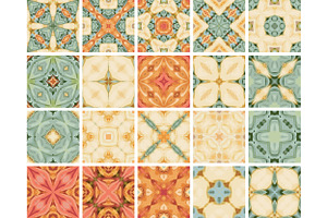 PIEZZA Geometric Seamless Patterns.