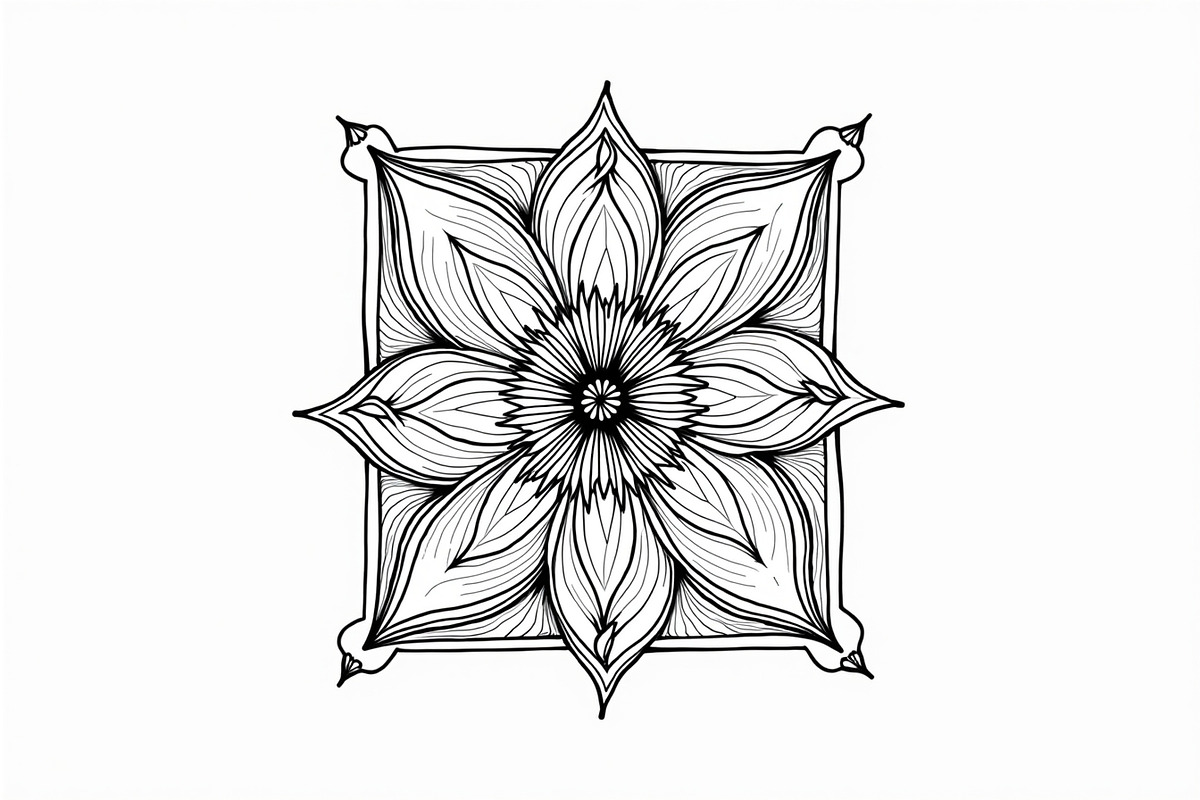Relaxing Mandala Coloring Pages, an Illustration by jahid234 (Photo 8 of 11)