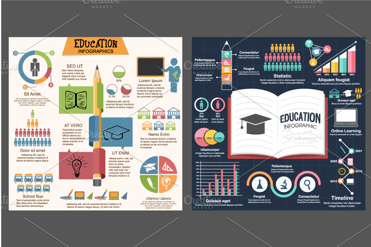 Education Infographics Bundle., an Education Illustration by Allies ...
