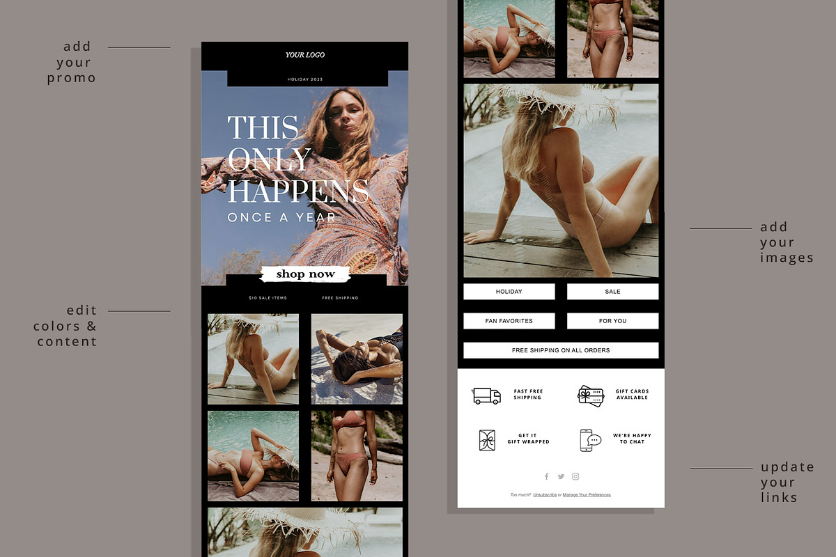 Black Friday Email Bundle - 3 pack, an Email Template by Edit & Go Templates (Photo 8 of 8)