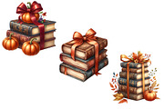 Autumn Bow Book Stack Sublimation, an Illustration by Designworld (Thumbnail 4 of 5)