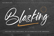 Blazking Bold Brush Font, a Script Font by stylishtype.co (Thumbnail 1 of 20)